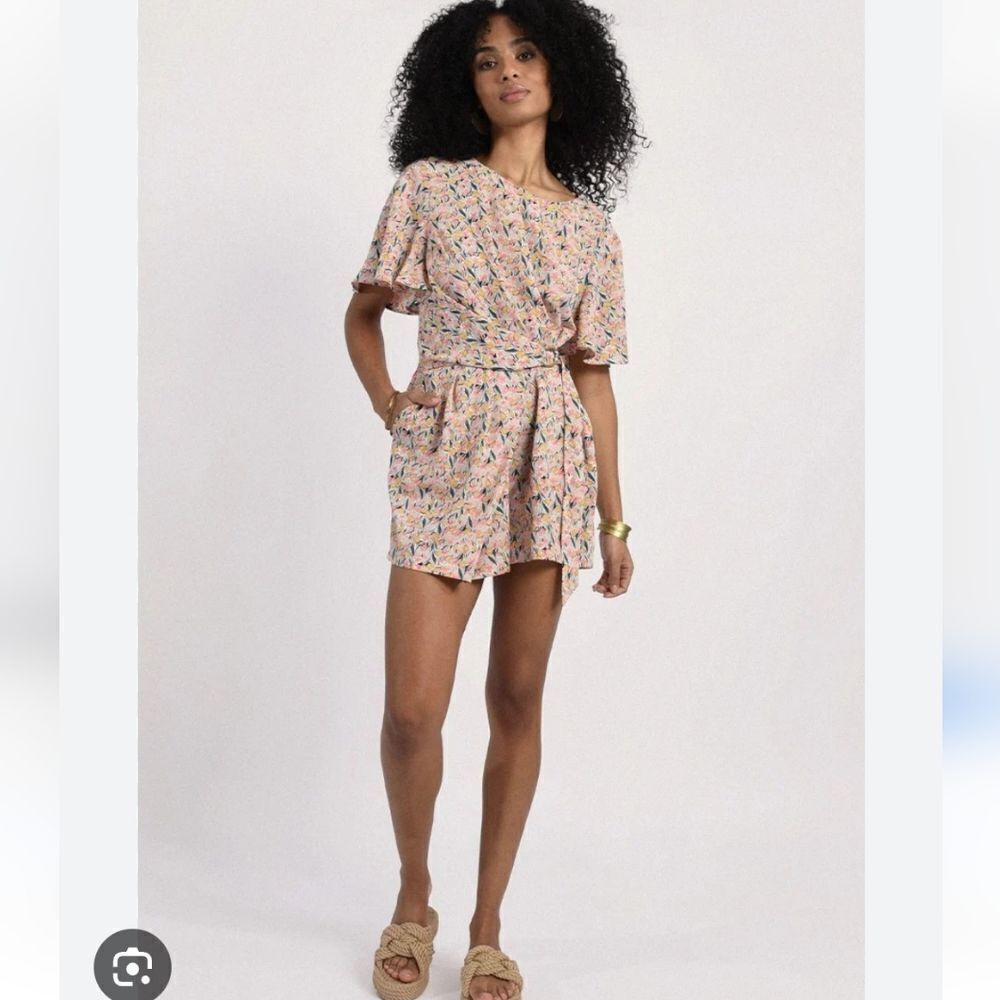 Molly Bracken Floral Multicolor Romper New With Tags